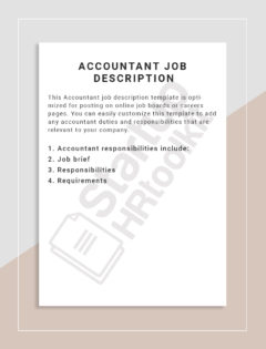 Accountant job description