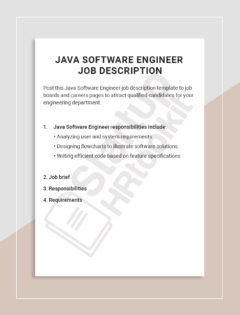 Java Software Engineer job description